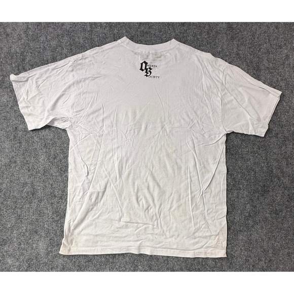 Omerta Society Vintage White Graphic Tee XL Men of Respect Code of Silence Shirt - Picture 5 of 7